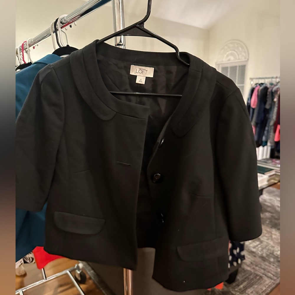 Ann Taylor Loft Black Blazer, Sz 6